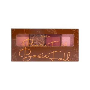 Box 12 Paleta de Sombras Basic Fall Ruby Rose c/8 Cores