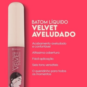 Batom Líquido Velvet Aveludado Cor 01 Dalla