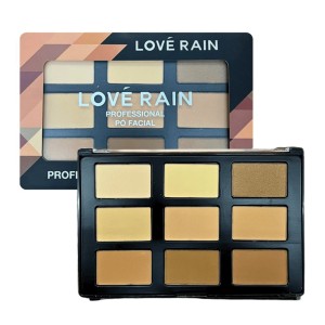 Paleta para Pó Facial Lové Rain 9 Cores