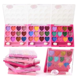 Kit 3 Paleta de Sombras Love Ballet Teen Febella c/ 12 Cores