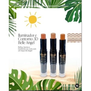 Iluminador e Contorno 3D 2 em 1 Cor 01 Belle Angel