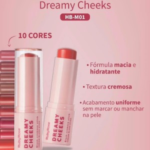 Blush Cremoso Stick Dreamy Cheeks Burnt Coral Ruby Rose