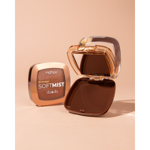Kit 4 Bronzer Facial Compacto Soft Mist Dia a Dia Mahav