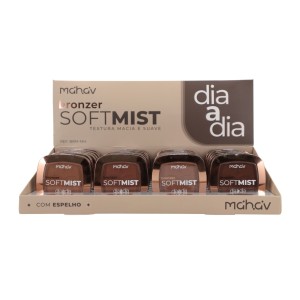 Box 24 Bronzer Facial Compacto Soft Mist Dia a Dia Mahav