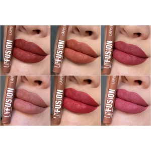 Kit 6 Lápis Batom Matte Lip Fusion Dia a Dia Mahav