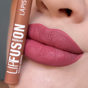 Lápis Batom Matte Lip Fusion Rosa Queen Dia a Dia Mahav