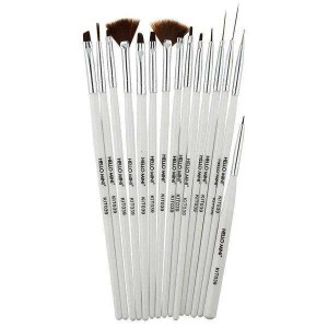 Kit 15 Pincel Para Unhas Artísticas Hello Mini KIT039