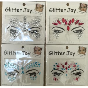 Kit 12 Máscara com Strass para Carnaval Cartela Glitter Joy