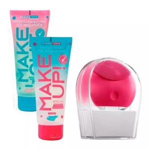 Kit 2 Sabonete Dermachem Make Up + 1 Esponja Elétrica Forever