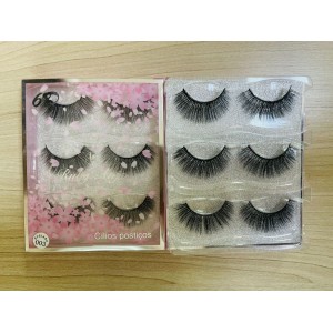Cílios Postiços 3 Pares 6D Ruby Anjo RA115-003