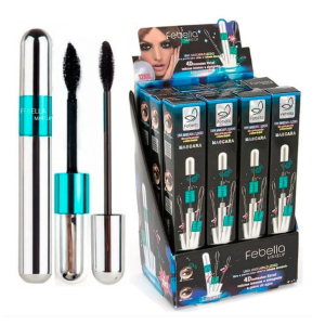 Box 12 Máscara de Cílios 2 em 1 4D Febella