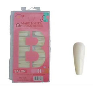 Kit Unhas Postiças Salon Bailarina Alongada Bilansy c/100