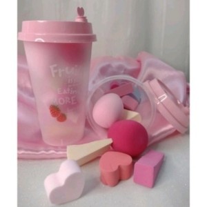 Kit Copo com 9 Esponjas de Maquiagem