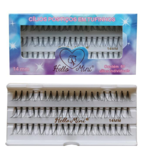 Cilios Postiços em Tufinho 14mm Hello Mini c/60
