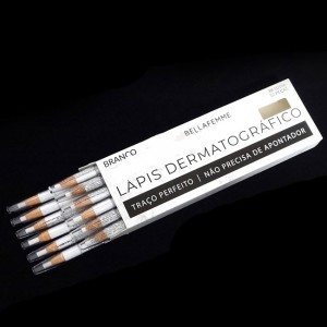 Box 12 Lápis Dermográfico Branco Bella Femme