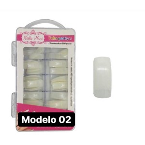 Unha Postiça Tips Quadrada Oval Hello Mini C/100 - OY001-2