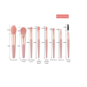 Kit 8 Pincel para Maquiagem c/ Necessaire