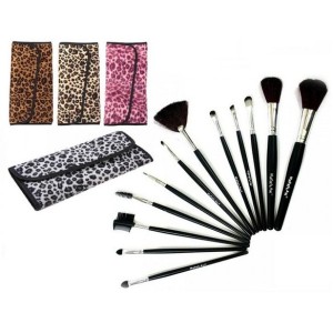 Kit 12 Pincéis p/ Maquiagem Macrilan c/ Estojo KP1-28