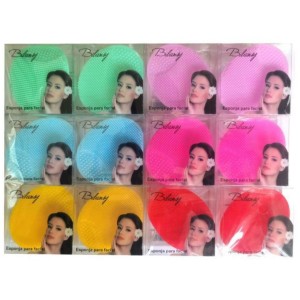 Kit 12 Esponja para Limpeza e Estimulação Facial Bilansy