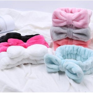 Kit 12 Faixa Facial Pelúcia Toalha p/ Maquiagem Cabelo Rosto