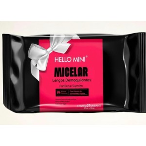 Lenço Demaquilante Micelar Hello mini c/ 25 unidades