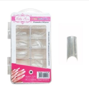 Unha Postiça Tips Curvatura C Transparente OY099-10