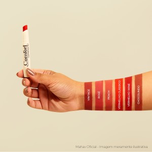 Batom Stick Comfort Vermelho Clássico Mahav